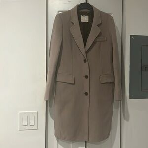 IT MICHAA WOMEN’S BEIGE MID LENGTH COLLAR STYLE PARKA COAT JACKET M/L